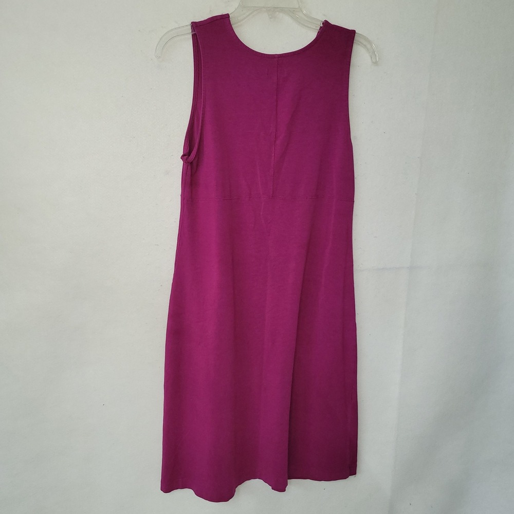 Eddie Bauer Dress Womens M Purple V Neck Twist Front Sleeveless Midi‎ Active - Picture 5 of 8